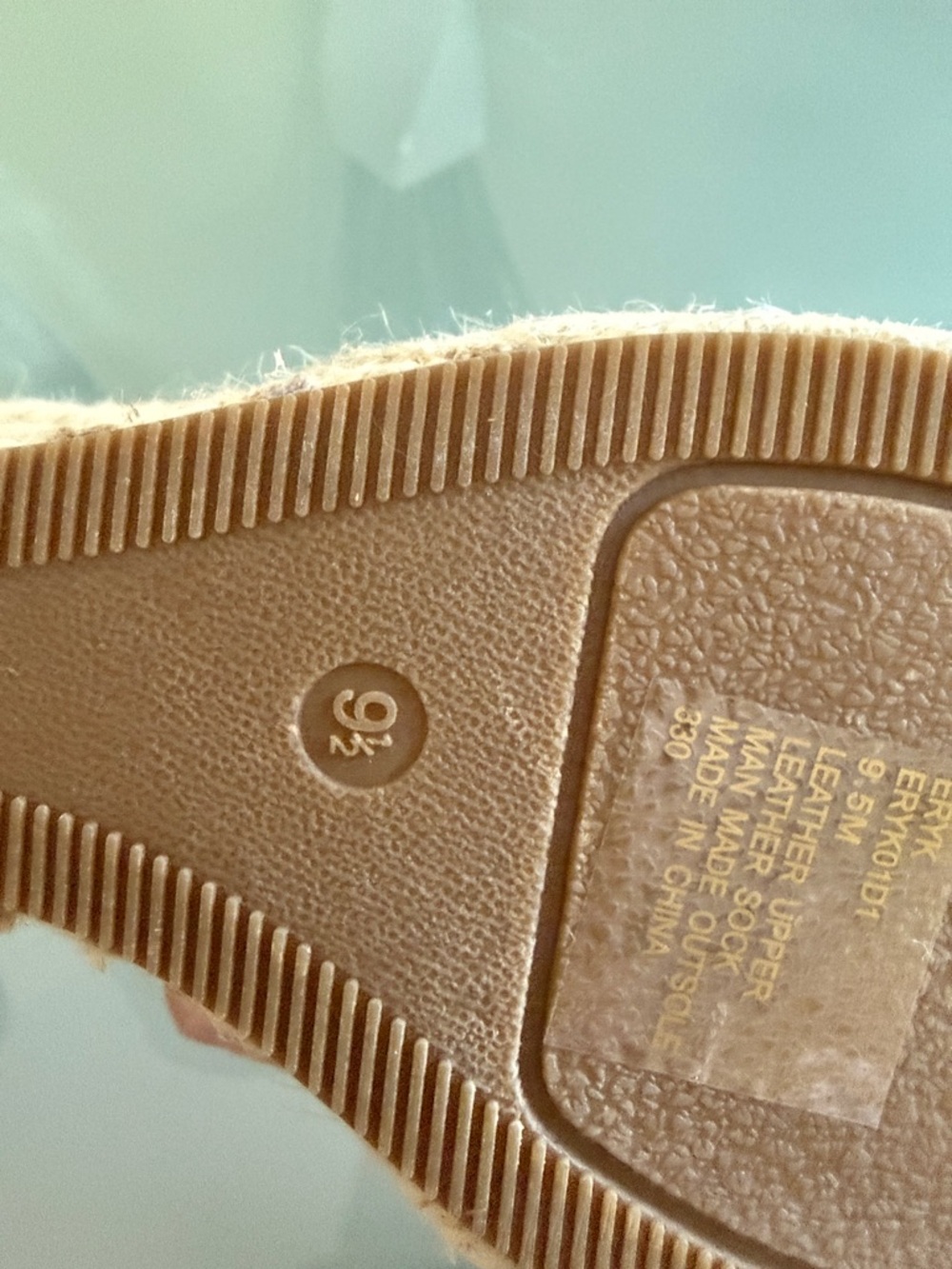 Steve Madden Leather Espadrille Wedge Sandals Size 9.5 | Tan Platform Slides - Picture 9 of 10